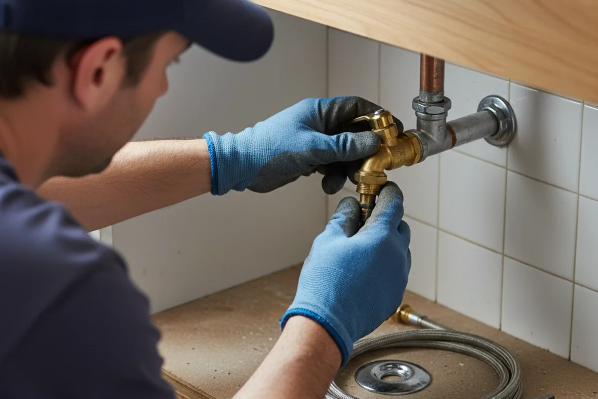 Shutoff valve and fitting work during Faucet and Fixture Repair in Lavon